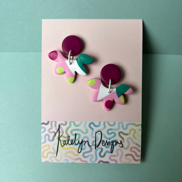 Forest Gum Drops Dangle Studs