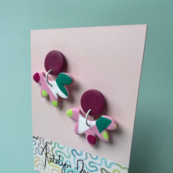 Forest Gum Drops Dangle Studs