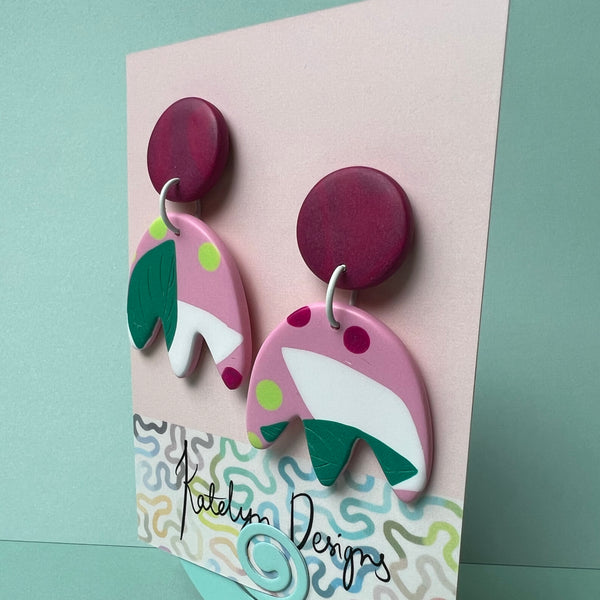 Forest Gum Drops Dangle Studs