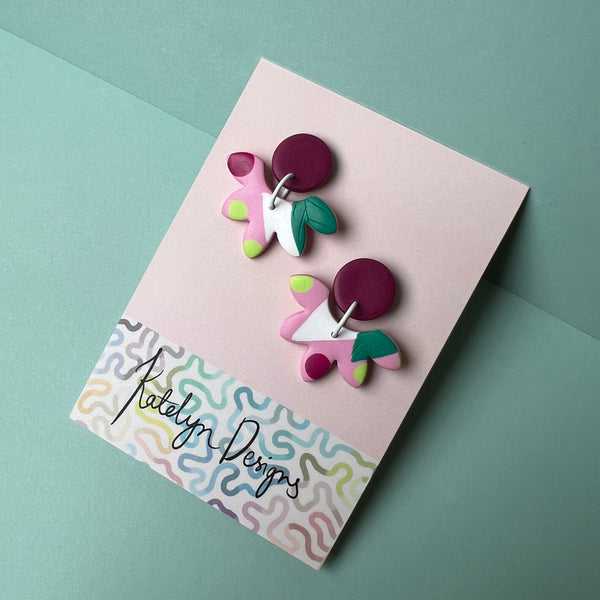 Forest Gum Drops Dangle Studs