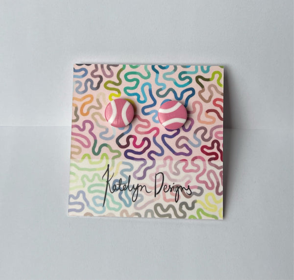 Tennis ball S/M studs pink