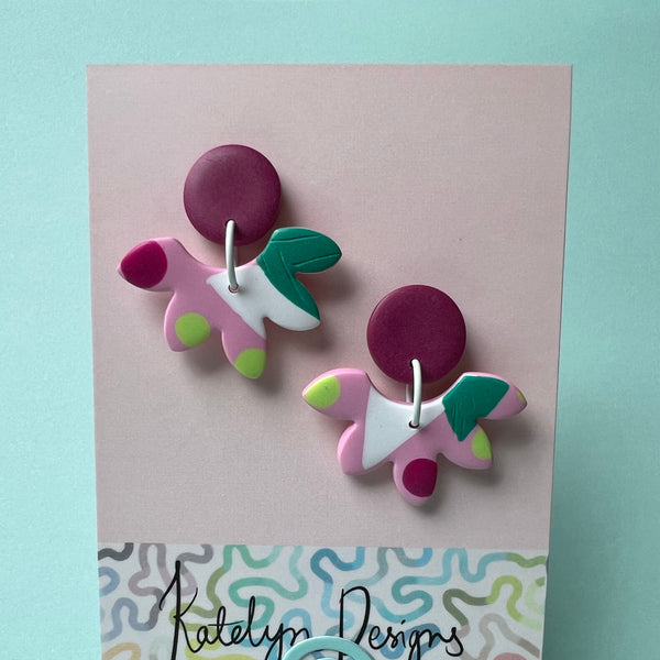 Forest Gum Drops Dangle Studs