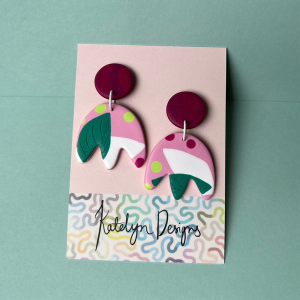 Forest Gum Drops Dangle Studs