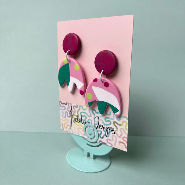 Forest Gum Drops Dangle Studs