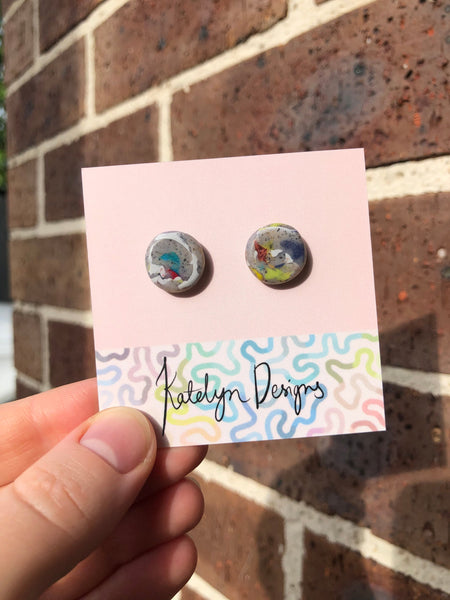 Rainbow Terrazzo M Studs