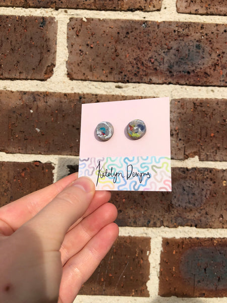 Rainbow Terrazzo M Studs