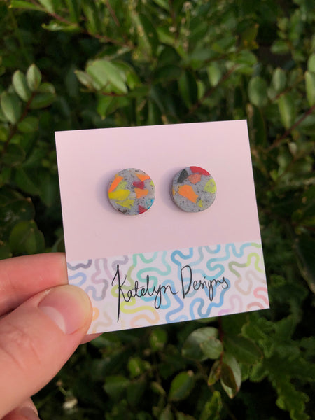 Rainbow Terrazzo M Studs