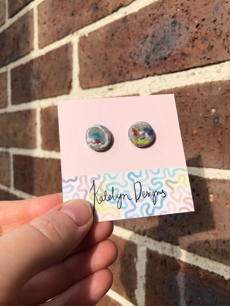 Rainbow Terrazzo M Studs