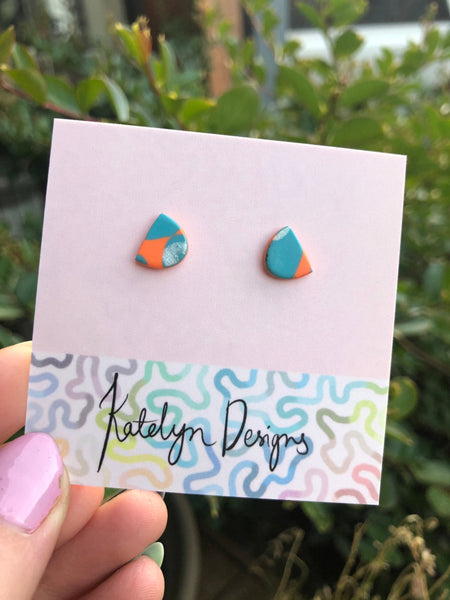 Retro Orange XS Studs