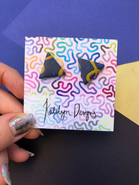 Royal Hue Triangle Studs