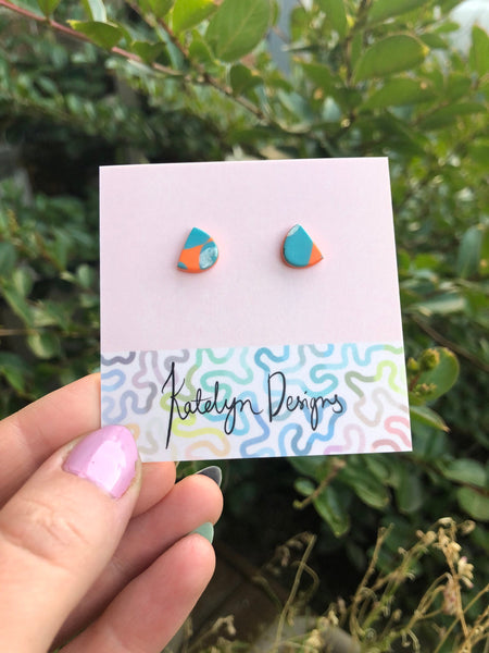 Retro Orange XS Studs