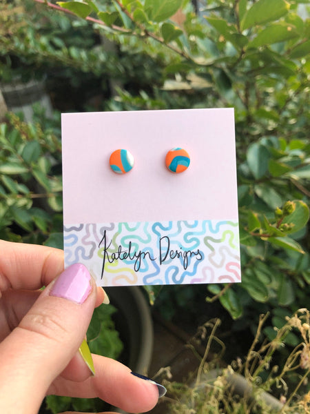 Retro Orange XS Studs