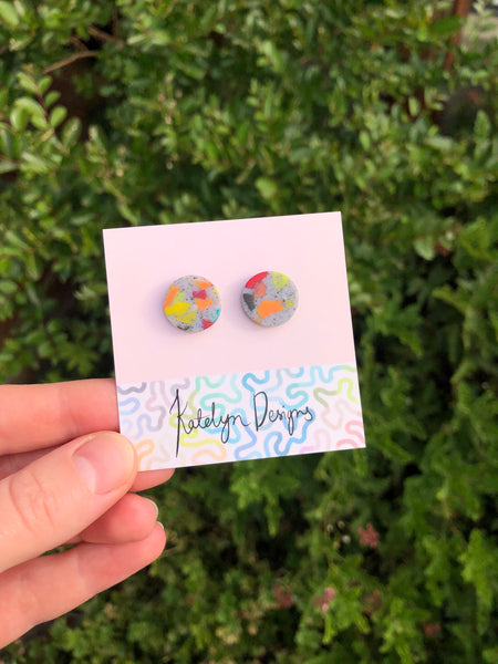 Rainbow Terrazzo M Studs