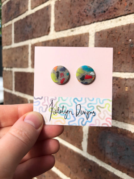 Rainbow Terrazzo M Studs