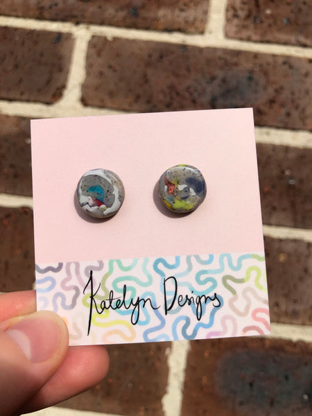 Rainbow Terrazzo M Studs