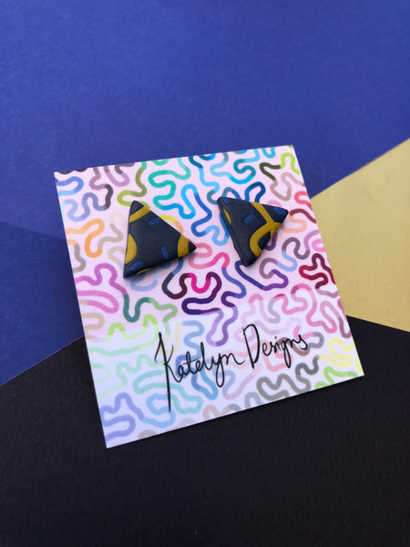 Royal Hue Triangle Studs