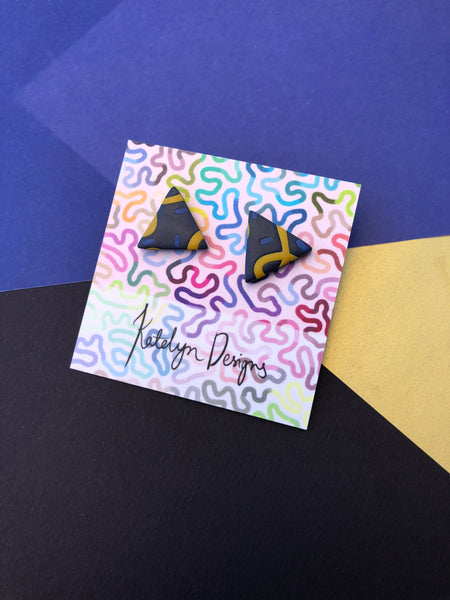 Royal Hue Triangle Studs